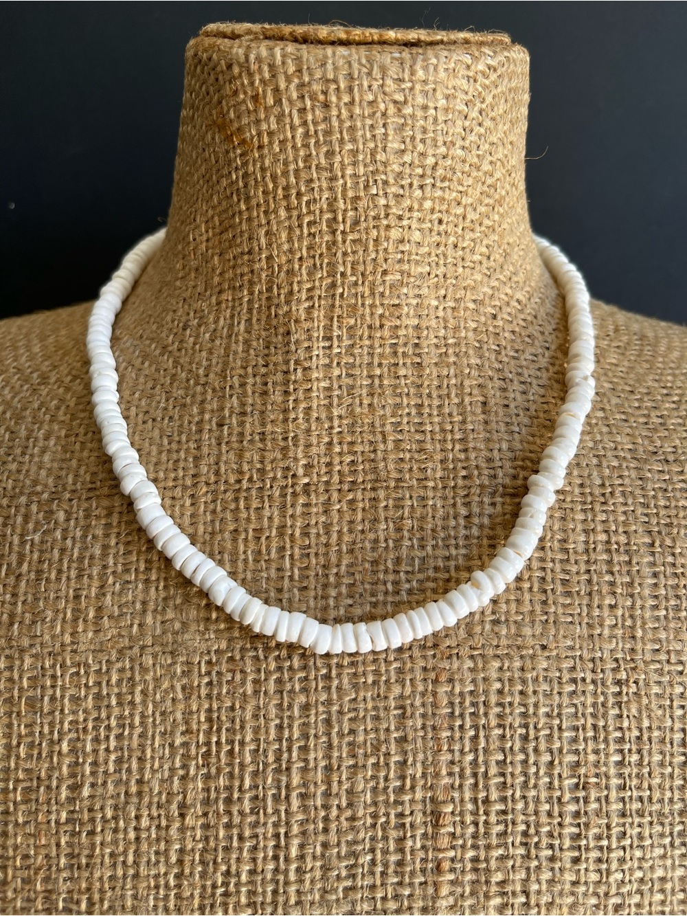 Vintage Hawaiian natural puka shell necklace.